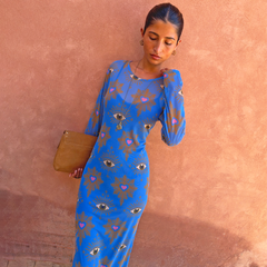 Blue Eye Mesh Dress