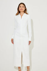 Long Sleeve Collar Maxi Dress