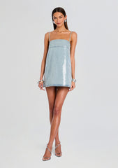 Nadiya Sequin Denim Dress