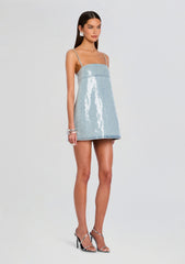 Nadiya Sequin Denim Dress