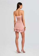 Vali Metallic Crochet Pearl Dress