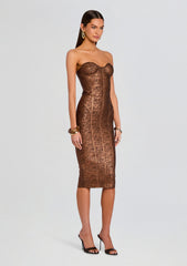 Charlize Coated Knit Dress