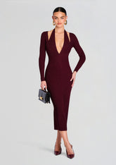 Odelia Metallic Knit Dress