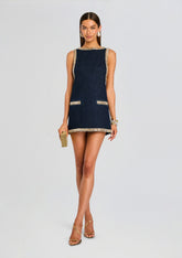 Dorte Denim Embellished Dress
