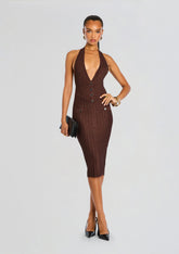 Marilina Metallic Knit Dress