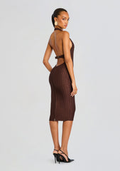 Marilina Metallic Knit Dress