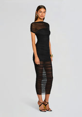 Noel Mesh Midi Dress