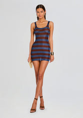 Benni Metallic Knit Mini Dress