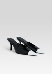 Allegra Leather Kitten Mule