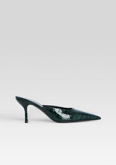 Francesca Leather Kitten Mule