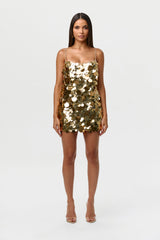 Sequin Open Back Mini Dress