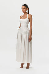 Shirting Poplin Halter Dress