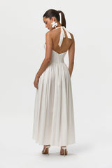 Shirting Poplin Halter Dress