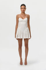 Shirting Poplin Halter Mini Dress
