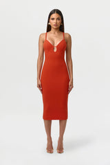 Crepe Midi Dress