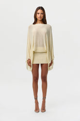 Knit Drape Mini Dress
