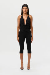 Naked Cowl Drape Halter Top