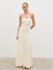 Verity Floral Maxi Dress - Cream