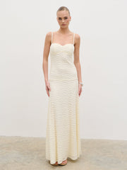 Verity Floral Maxi Dress - Cream