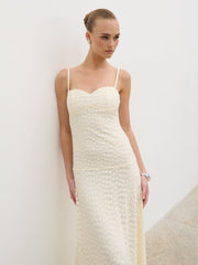 Verity Floral Maxi Dress - Cream