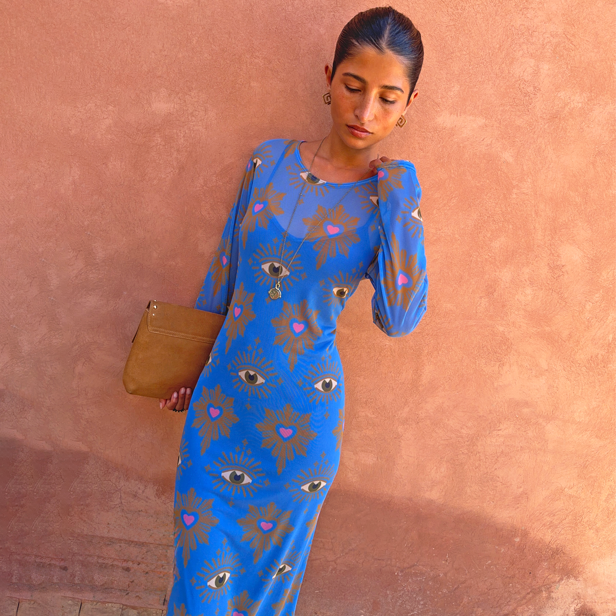 Blue Eye Mesh Dress