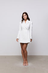 Pinstripe Tailored Blazer Dress