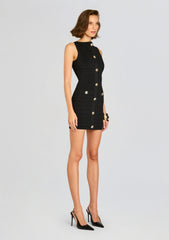 Erin Metallic Bandage Knit Dress