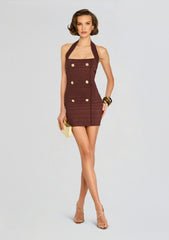 Harlynn Metallic Bandage Knit Dress