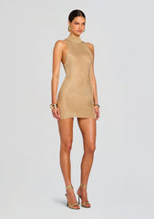 Gio Metallic Knit Mini Dress