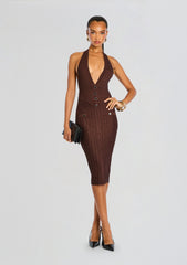 Marilina Metallic Knit Dress