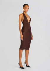Marilina Metallic Knit Dress