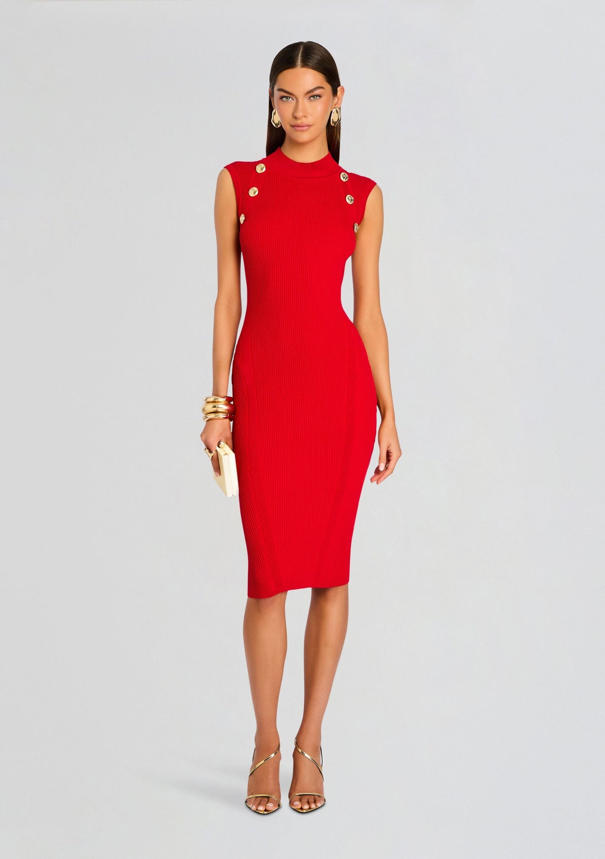 Nunzia Metallic Knit Dress