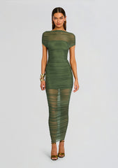 Noel Mesh Midi Dress