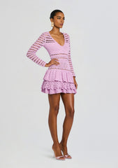 Lujayn Metallic Crochet Dress