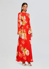 Hibi Back Ties Maxi Dress