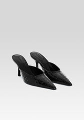 Francesca Leather Kitten Mule