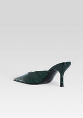 Francesca Leather Kitten Mule