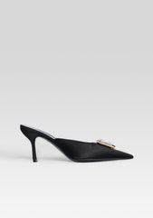 Francesca Satin Kitten Mule