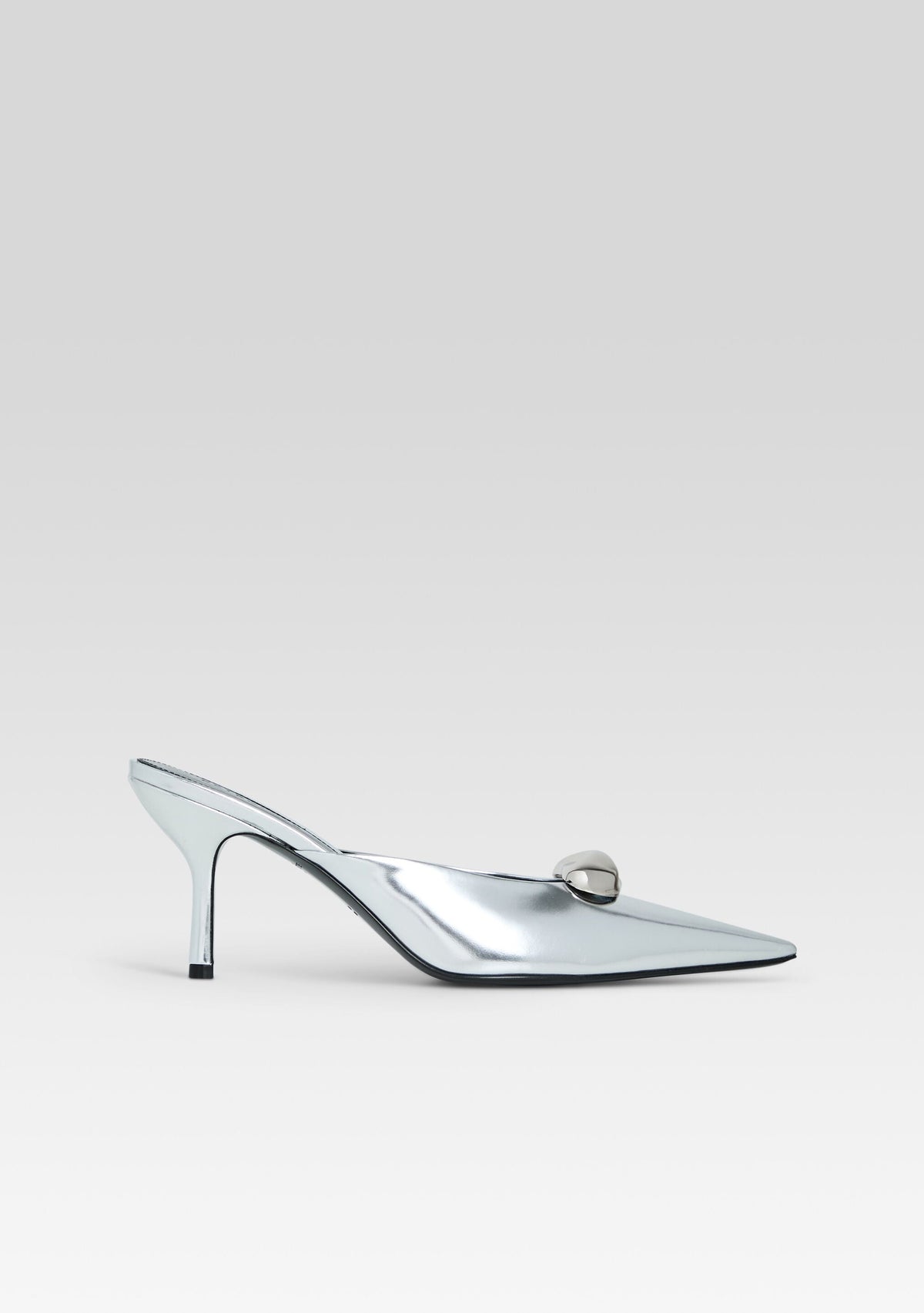 Francesca Leather Kitten Mule