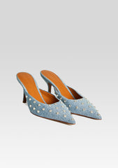 Pacifica Embellished Denim Mule
