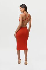 Crepe Midi Dress
