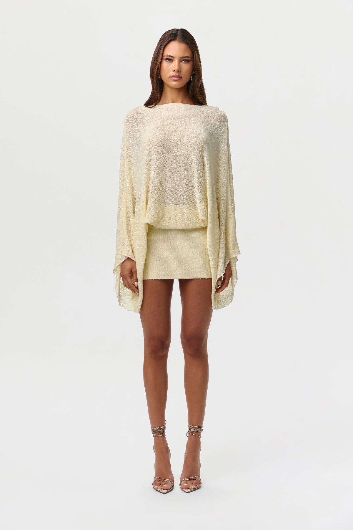 Knit Drape Mini Dress