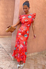 Tomato Tapestry Frida Dress